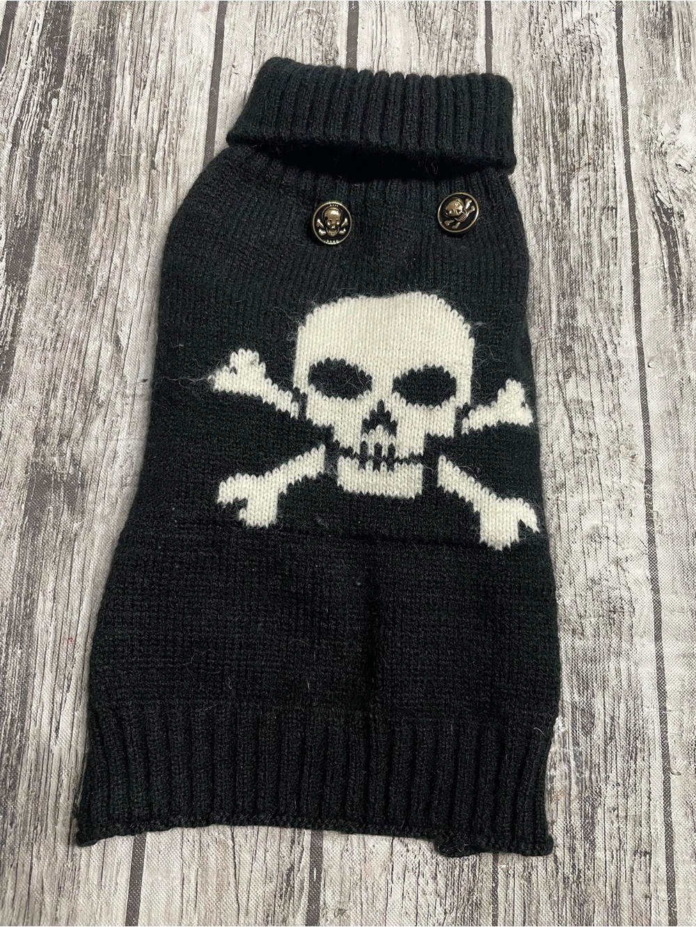 Small Wag-A-Tude Knit Skull Sweater for Dogs Cats Pet Excellent Condition